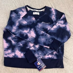 Champion women’s Crewneck Sweater - Pink and Navy